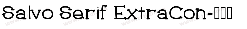 Salvo Serif ExtraCon字体转换